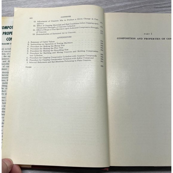 Composition and Properties of Concrete George Troxell Engineering Book 1956 - Picture 9 of 12